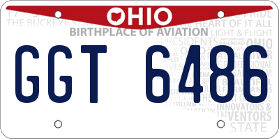 OH license plate GGT6486