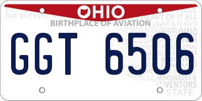 OH license plate GGT6506