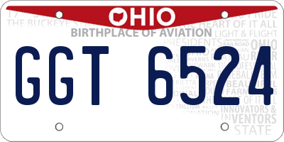 OH license plate GGT6524