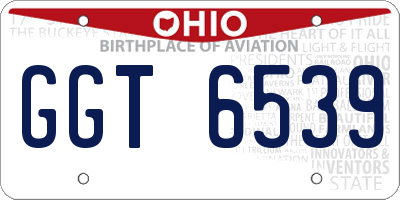 OH license plate GGT6539