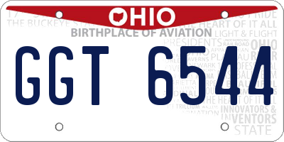 OH license plate GGT6544