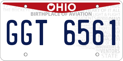 OH license plate GGT6561