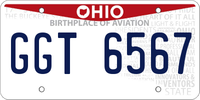 OH license plate GGT6567
