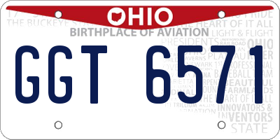 OH license plate GGT6571