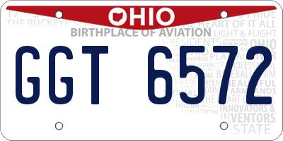 OH license plate GGT6572