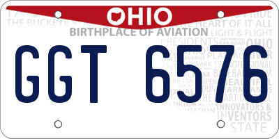 OH license plate GGT6576