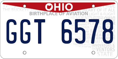 OH license plate GGT6578