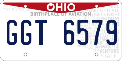 OH license plate GGT6579