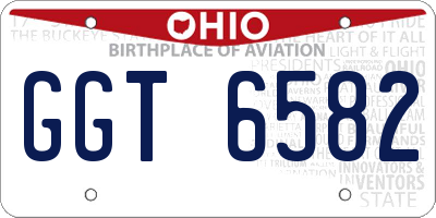 OH license plate GGT6582