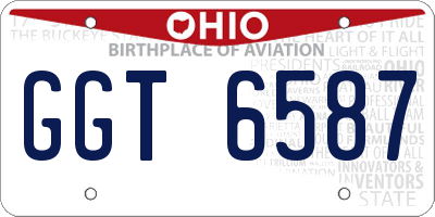 OH license plate GGT6587