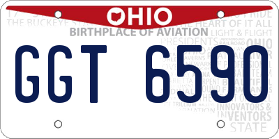 OH license plate GGT6590