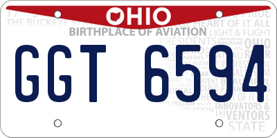 OH license plate GGT6594