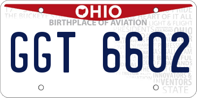 OH license plate GGT6602