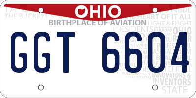 OH license plate GGT6604