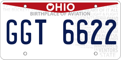 OH license plate GGT6622