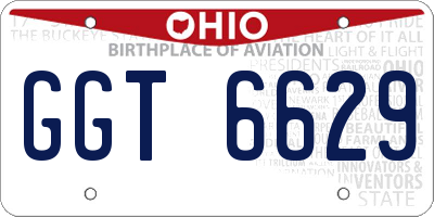 OH license plate GGT6629