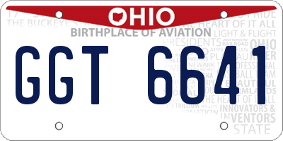 OH license plate GGT6641