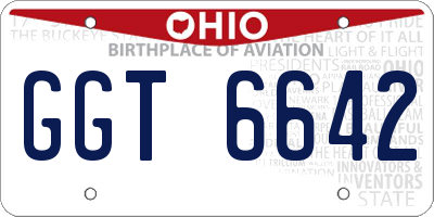 OH license plate GGT6642