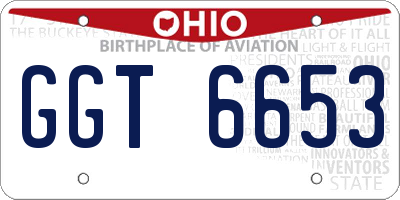 OH license plate GGT6653