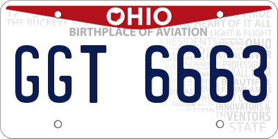 OH license plate GGT6663