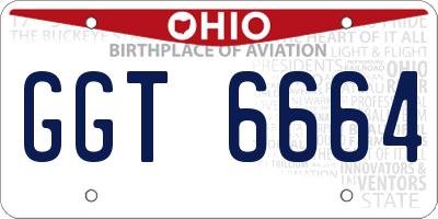 OH license plate GGT6664