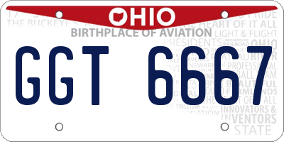 OH license plate GGT6667