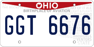 OH license plate GGT6676