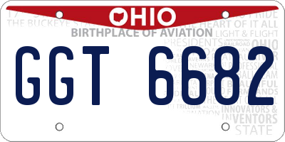 OH license plate GGT6682