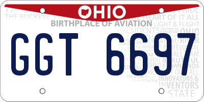 OH license plate GGT6697