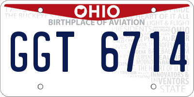 OH license plate GGT6714