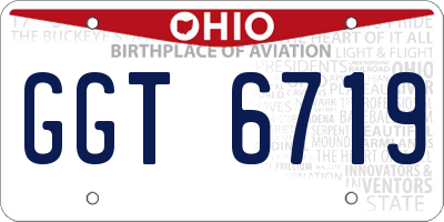 OH license plate GGT6719