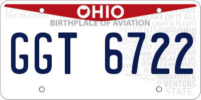 OH license plate GGT6722