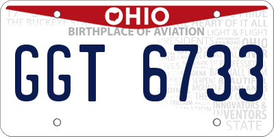 OH license plate GGT6733