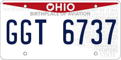 OH license plate GGT6737