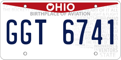 OH license plate GGT6741