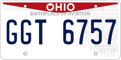 OH license plate GGT6757
