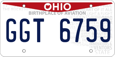 OH license plate GGT6759