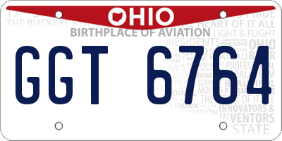 OH license plate GGT6764