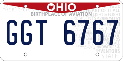 OH license plate GGT6767