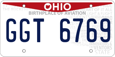 OH license plate GGT6769