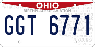 OH license plate GGT6771