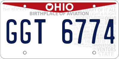 OH license plate GGT6774