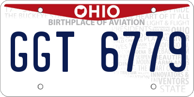 OH license plate GGT6779