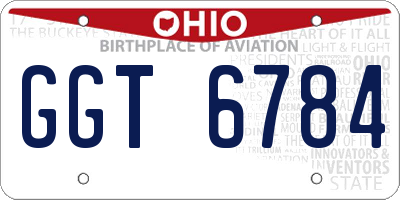 OH license plate GGT6784