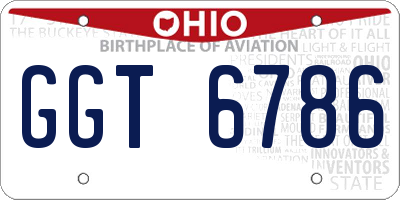 OH license plate GGT6786