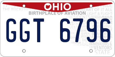 OH license plate GGT6796