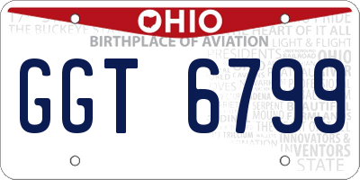 OH license plate GGT6799