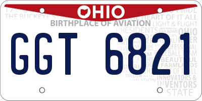 OH license plate GGT6821