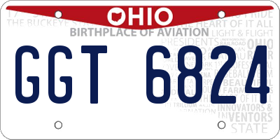 OH license plate GGT6824