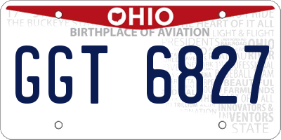 OH license plate GGT6827